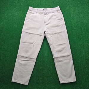 ASOS Design Pants Mens 34x26 Beige Skater Distressed‎ Cotton Outdoor Preppy